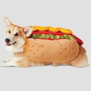 NWT Hyde & EEK! Boutique Halloween Hot Dog Pet Costume w/ Ketchup Squeek Toy New